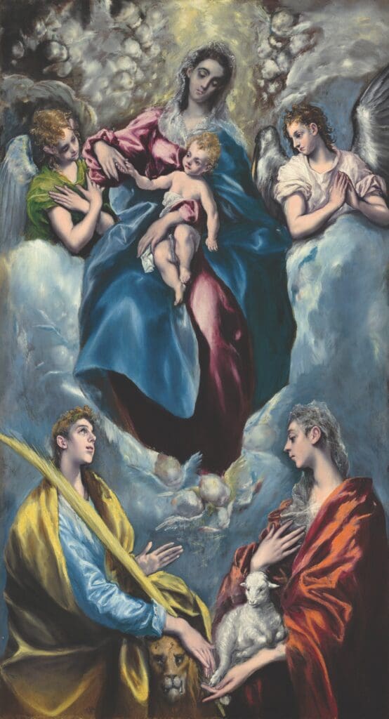 Virgen con el Niño, Santa Martina y Santa Inés, El Greco.