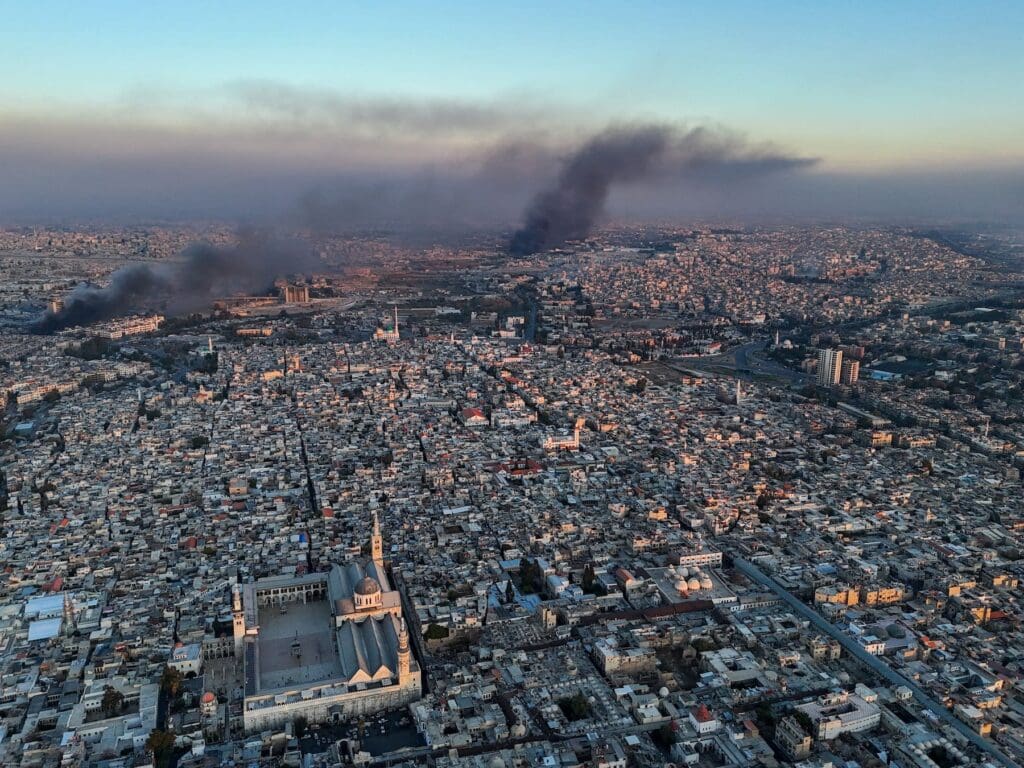 Foto della città di Damasco dall'alto