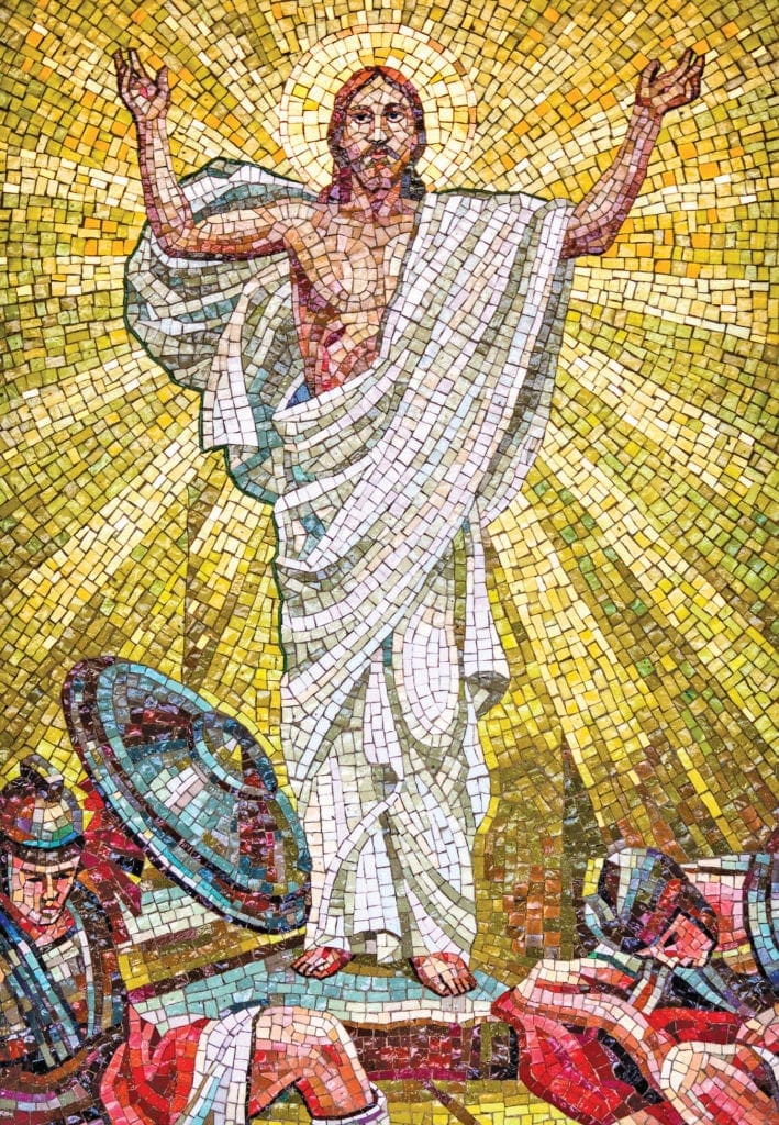 mosaic of the resurrected Christ.