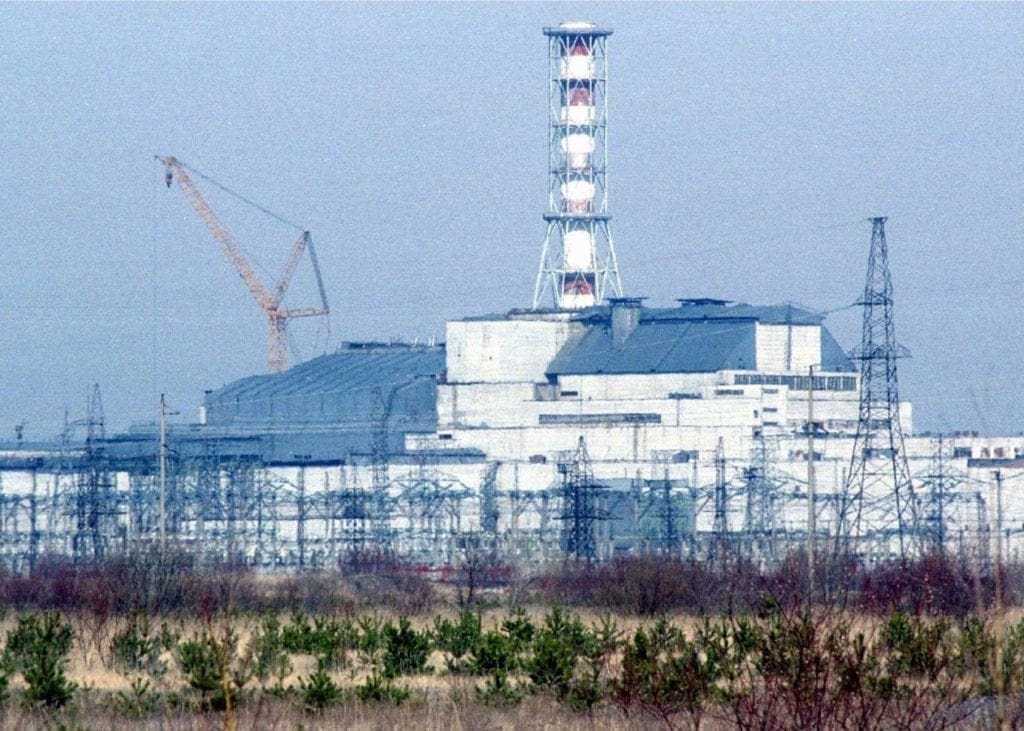 Chernobyl's fourth reactor, encased in protective concrete, was involved in the world's worst nuclear accident in 1986.