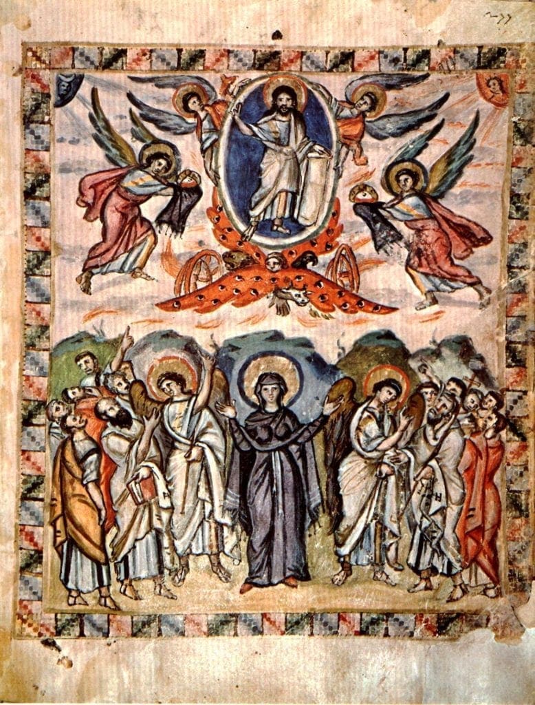 artistic depiction of the Ascension from the sixth century.