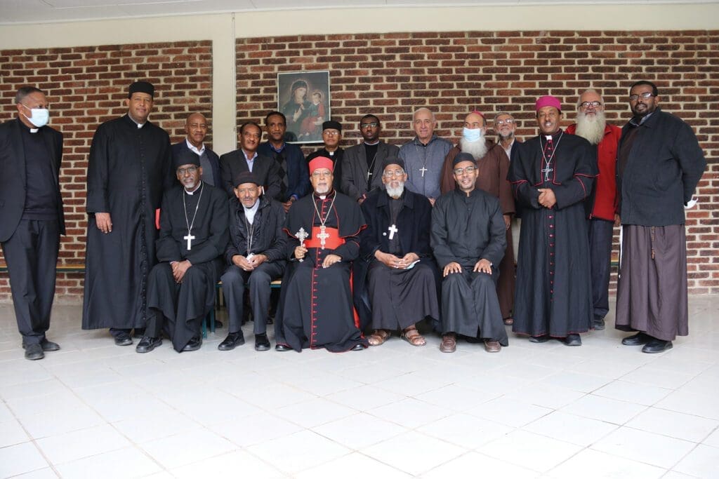 portrait of a gathering of Ethiopia's Catholic bishops.