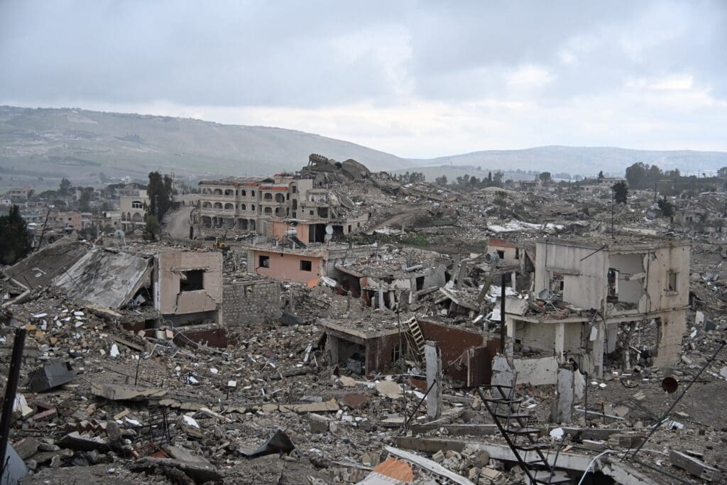 Destruction in Yaroun city/