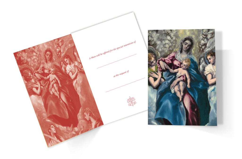 Special intentions Mass card.